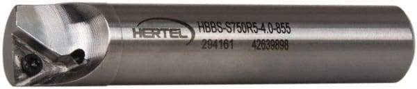 Hertel - 0.855" Min Bore Diam, 4" OAL, 3/4" Shank Diam, HBBS Indexable Boring Bar - 2-1/2" Max Bore Depth, TD.., TP.. Insert, Screw Holding Method - Eagle Tool & Supply