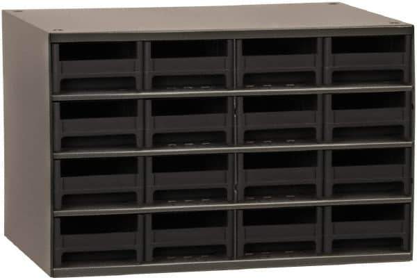 Akro-Mils - 16 Drawer, Small Parts Cabinet - 11" Deep x 17" Wide x 11" High - Eagle Tool & Supply