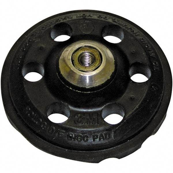 3M - 3" Diam Disc Backing Pad - 1/4" Shank Diam, Hard Density, 12,000 RPM, Roloc TS Compatible - Eagle Tool & Supply