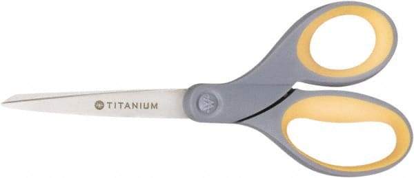 Ability One - 4" LOC, 7" OAL Titanium Scissors - Ambidextrous, Straight Handle, For Sticky Residues - Eagle Tool & Supply