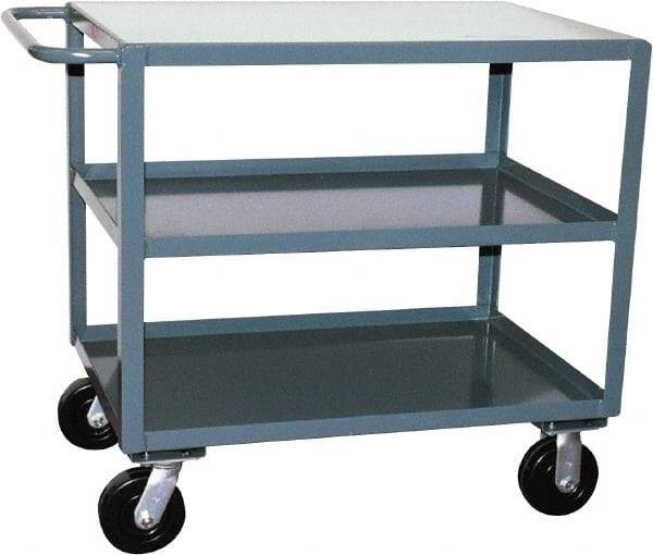 Jamco - 2,400 Lb Capacity, 24" Wide x 30" Long x 36" High Heavy Duty Service Cart - 3 Shelf, Steel - Eagle Tool & Supply