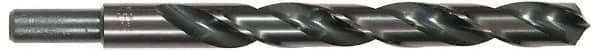 Cle-Line - 15/32" Drill, 118° Point, High Speed Steel Silver Deming & Reduced Shank Drill Bit - Bright Finish, 5-3/4" OAL, Straight Shank, 4-5/16" Flute Length, Right Hand Cut, Standard Point, Spiral Flute, Regular Spiral - Eagle Tool & Supply