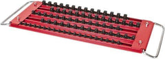 Value Collection - 76 Piece Capacity Locking Socket Organizer Tray - 1/4, 3/8 & 1/2" Drive, Red - Eagle Tool & Supply