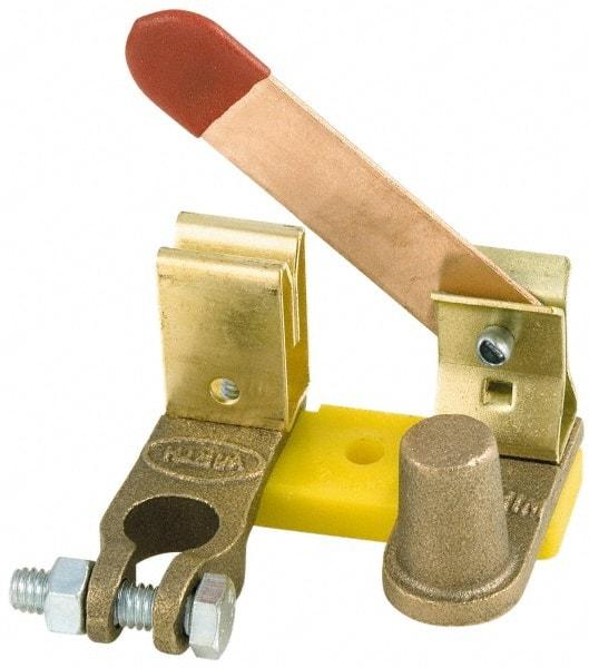 Battery Doctor - 1 Position, 12 Volt, 250 Continuous Amp, Top Mount Battery Switch - Battery Knife Switch Sequence, 1 Switch, Gold - Eagle Tool & Supply