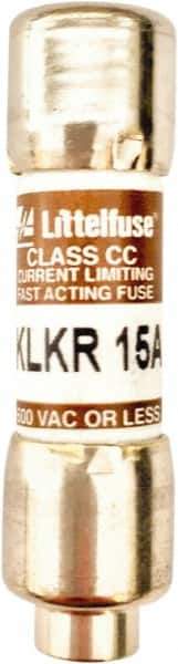 Value Collection - 600 VAC, 15 Amp, Fast-Acting Semiconductor/High Speed Fuse - 1-1/2" OAL, 200 (RMS Symmetrical) kA Rating, 13/32" Diam - Eagle Tool & Supply