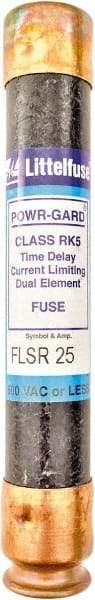 Value Collection - 300 VDC, 600 VAC, 25 Amp, Time Delay General Purpose Fuse - 200 kA Rating - Eagle Tool & Supply