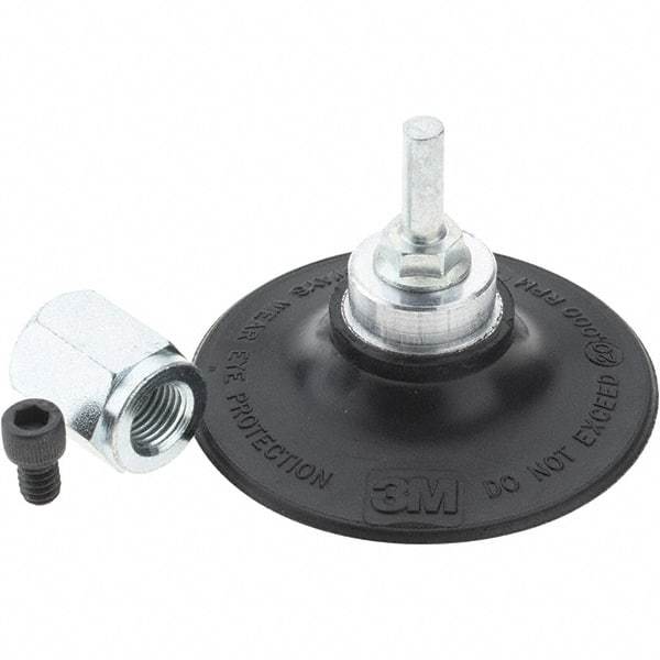 Value Collection - 3" Diam 3M ROLOC Disc Backing Pad - Hard Density, 20,000 RPM, Roloc TR Compatible - Eagle Tool & Supply