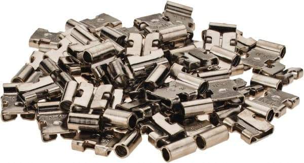 Value Collection - 1/4" Wide, Noninsulated Female Tab Terminal - Push In Connection, 16 to 14 AWG Compatible - Eagle Tool & Supply