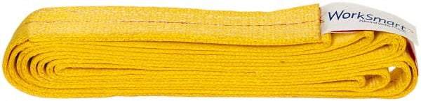 Value Collection - 10' Long x 2" Wide, 6,400 Lb Vertical Capacity, 1 Ply, Polyester Web Sling - 5,000 Lb Choker Capacity, with Endless Sling - Eagle Tool & Supply