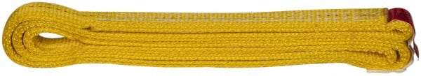 Value Collection - 4' Long x 1" Wide, 6,200 Lb Vertical Capacity, 2 Ply, Polyester Web Sling - 4,900 Lb Choker Capacity, with Endless Sling - Eagle Tool & Supply