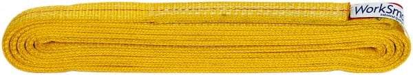 Value Collection - 8' Long x 1" Wide, 6,200 Lb Vertical Capacity, 2 Ply, Polyester Web Sling - 4,900 Lb Choker Capacity, with Endless Sling - Eagle Tool & Supply