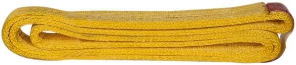 Value Collection - 4' Long x 2" Wide, 12,200 Lb Vertical Capacity, 2 Ply, Polyester Web Sling - 9,800 Lb Choker Capacity, with Endless Sling - Eagle Tool & Supply