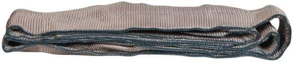 Value Collection - 10' Long x 4" Wide, 11,500 Lb Vertical Capacity, 2 Ply, Polyester Web Sling - 9,200 Lb Choker Capacity, with Eye & Eye (Twisted) - Eagle Tool & Supply