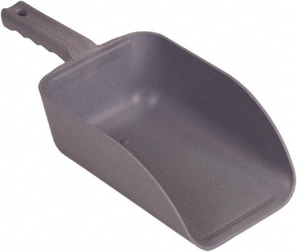 Remco - 82 oz Gray Polypropylene & Semi-Ferrous Additive Flat Bottom Scoop - 5.9" Wide x 3.3" Deep Bowl, 15.1" OAL - Eagle Tool & Supply