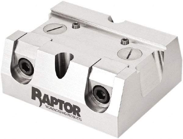 Raptor Workholding - 2-1/4" Jaw Width, 10" High x 8" Long x 10" Wide Dovetail Vise - For Use with 4 & 5 Axis Workholding Systems - Eagle Tool & Supply
