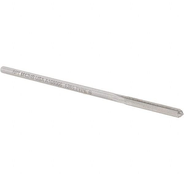 Alvord Polk - #30 Cobalt 4 Flute Chucking Reamer - Straight Flute, 0.119" Straight Shank, 7/8" Flute Length, 3-1/2" OAL - Eagle Tool & Supply