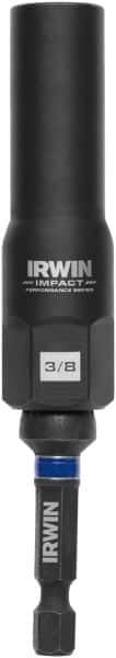 Irwin - 3/8" Drive Reverse Spiral Flute Hex Bolt Remover - 1/4" Hex, 2-1/2" OAL - Eagle Tool & Supply