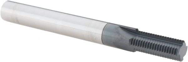 Scientific Cutting Tools - 7/16-24 Thread, 3/8" Shank Diam, AlTiN+ Coating, Solid Carbide Straight Flute Thread Mill - 4 Flutes, 3-1/2" OAL, 7/16" Min Noml Diameter - Eagle Tool & Supply