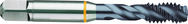 M8x1.25 D5 3-Flute HSS-E Semi-Bottoming 40 degree Spiral Flute Tap-TiCN - Eagle Tool & Supply