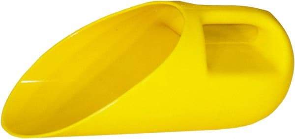 Trynex - 80 oz Yellow Plastic Round Bottom Scoop - 7" Wide x 7" Deep Bowl, 5" Handle Length, 14-1/2" OAL - Eagle Tool & Supply