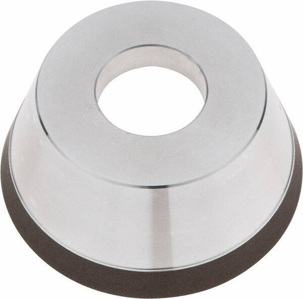 Tru-Maxx - 95mm Diam, 1-1/4" Hole Size, 1" Overall Thickness, 120 Grit, Type 11V9, Tool & Cutter Grinding Wheel - Fine Grade, CBN - Eagle Tool & Supply