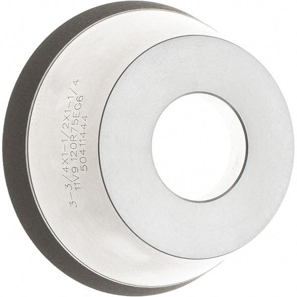 Tru-Maxx - 95mm Diam, 1-1/4" Hole Size, 1" Overall Thickness, 120 Grit, Type 11V9, Tool & Cutter Grinding Wheel - Fine Grade, Diamond - Eagle Tool & Supply