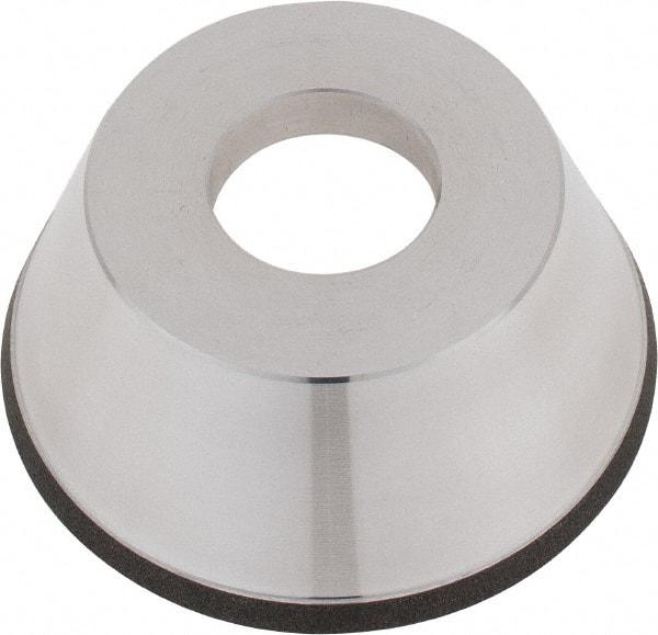Tru-Maxx - 95mm Diam, 1-1/4" Hole Size, 1" Overall Thickness, 100 Grit, Type 11V9, Tool & Cutter Grinding Wheel - Fine Grade, CBN - Eagle Tool & Supply