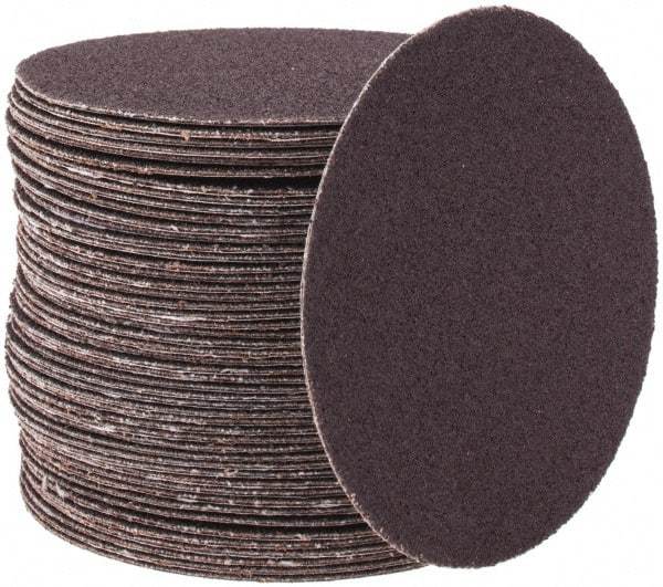 Tru-Maxx - 3" Diam, 120 Grit Aluminum Oxide Adhesive PSA Disc - Fine Grade, X Weighted Cloth Backing, For Right Angle/Vertical Shaft Portable Grinders - Eagle Tool & Supply