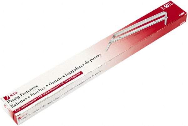 ACCO - 50 Piece Paper File Fasteners - 16.9" Long - Eagle Tool & Supply
