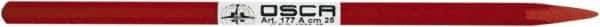 Osca - 10" OAL x 13/32" Blade Width Electrician's Chisel - Chrome Vanadium Steel Handle - Eagle Tool & Supply