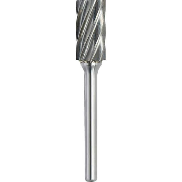Made in USA - 8mm Cut Diam, 0.2362" Shank Diam, Cylinder Head Aluma Cut Burr - Carbide, 19mm LOC, 64mm OAL - Eagle Tool & Supply