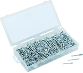 500 Pc. Aluminum Rivet Assortment - rustproof aluminum rivet body; steel mandrel - Eagle Tool & Supply