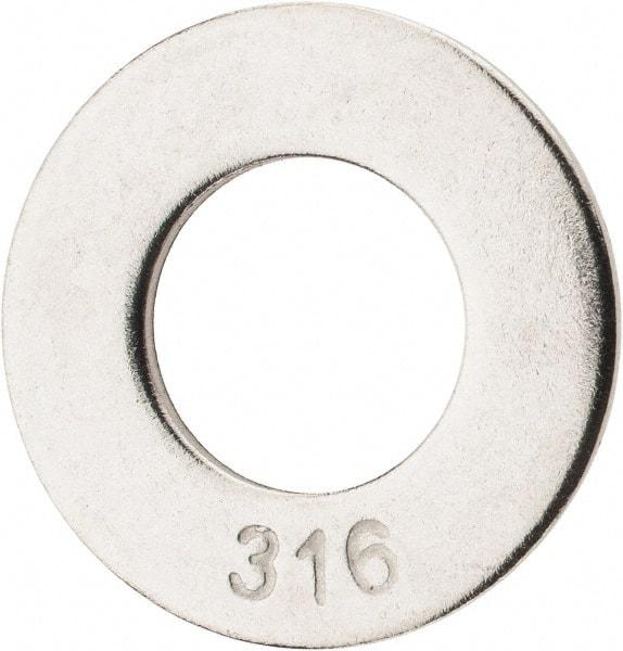Value Collection - 5/8" Screw, Grade 316 Stainless Steel Standard Flat Washer - 11/16" ID x 1-3/4" OD, 0.134" Thick - Eagle Tool & Supply