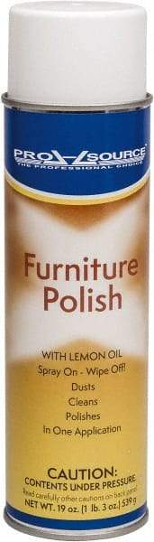 PRO-SOURCE - 19 Fluid Ounce Furniture Polish - Lemon Scent, Aerosol - Eagle Tool & Supply