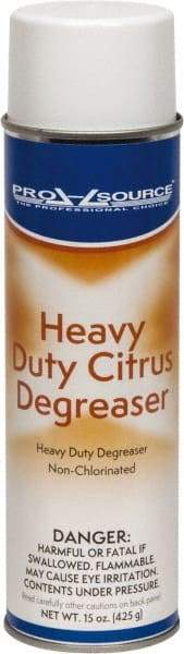 PRO-SOURCE - 15 oz Aerosol Cleaner/Degreaser - Aerosol, Nonchlorinated Solvent Cleaner, Citrus - Eagle Tool & Supply