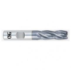 1/2 x 1/2 x 1-1/4 x 3-1/4 4 Fl HSS-CO Roughing Non-Center Cutting End Mill - TiALN - Eagle Tool & Supply