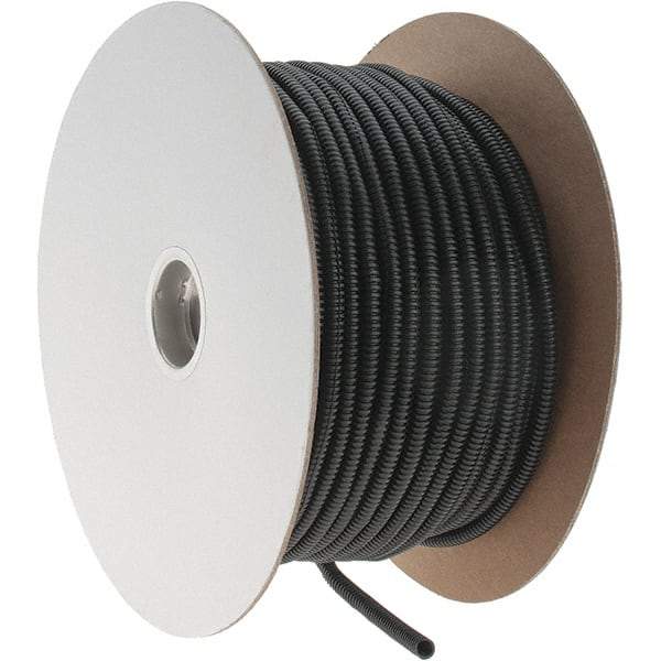 Value Collection - 0.27" ID, Black Polyethylene Corrugated Cable Sleeve - 250' Coil Length, -40 to 200°F - Eagle Tool & Supply