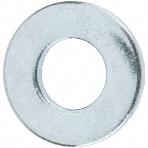 Value Collection - M8 Screw, Grade 12.9 Steel Standard Flat Washer - 9mm ID x 18.5mm OD, 1.6mm Thick, Zinc-Plated Finish - Eagle Tool & Supply