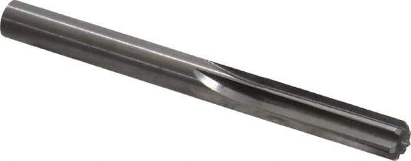 Hertel - 19/64" Solid Carbide 6 Flute Chucking Reamer - Straight Flute, 19/64" Straight Shank, 1-1/8" Flute Length, 3-1/4" OAL - Eagle Tool & Supply