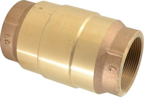 Strataflo - 2" Brass Check Valve - Inline, FNPT x FNPT, 200 WOG - Eagle Tool & Supply