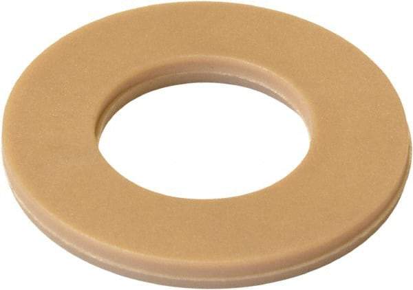 Made in USA - 1" Screw, Grade PEEK 450 GL30 Plastic High-Temperature Flat Washer - 1.062" ID x 2-1/2" OD, 0.13" Thick, Plain Finish - Eagle Tool & Supply