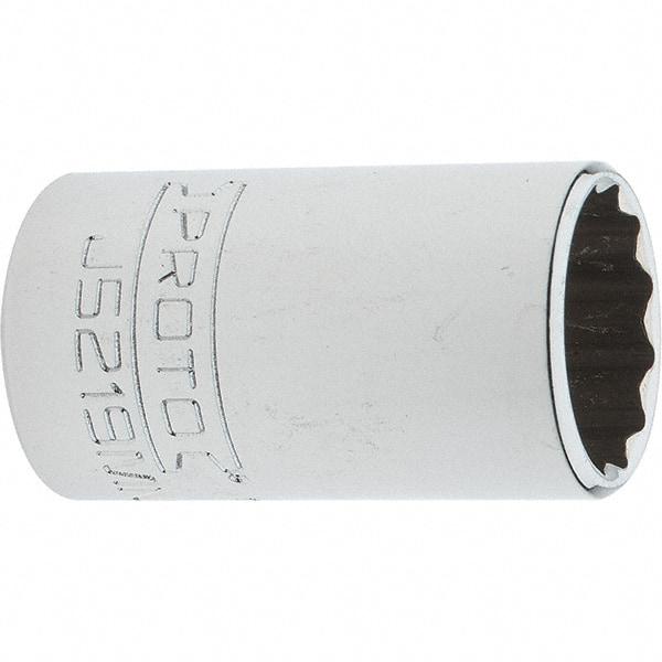Proto - 3/8" Drive, Intermediate Hand Socket - 12 Points, 1-25/32" OAL, Steel, Full Polish Finish - Eagle Tool & Supply