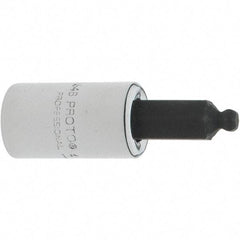 Proto - 1/4" Drive, 9/64" Hex Bit Socket - 1-1/2" OAL, 1.047" Bit Length, Ball End - Eagle Tool & Supply