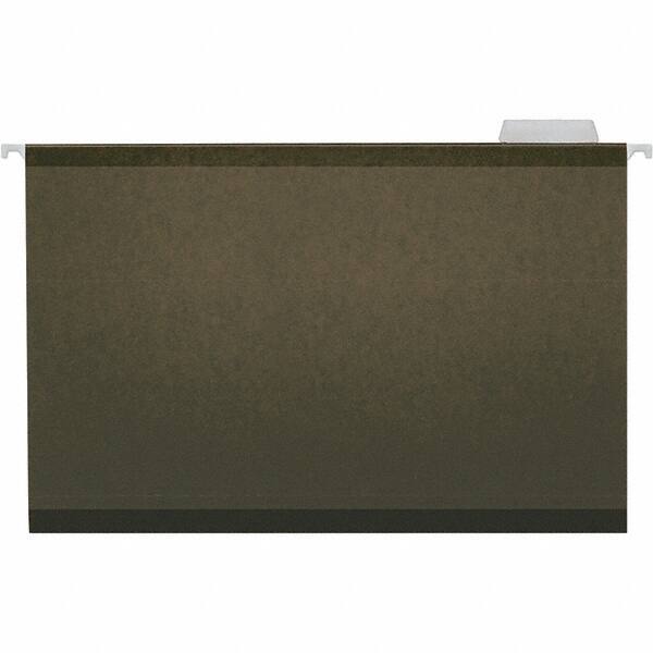 Universal One - 9-5/8 x 14-3/4", Legal, Standard Green, Hanging File Folder - 11 Point Stock, 1/5 Tab Cut Location - Eagle Tool & Supply