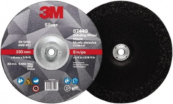 3M - Depressed-Center Wheels Wheel Diameter (Inch): 9 Wheel Thickness (Decimal Inch): 0.2500 - Eagle Tool & Supply