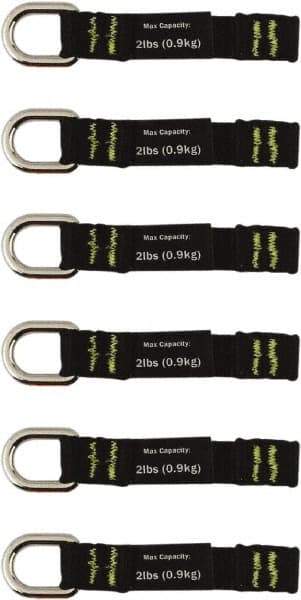 Ergodyne - 3-1/2" Tool Tether - Sealing Tape Connection, 4" Extended Length, Black - Eagle Tool & Supply