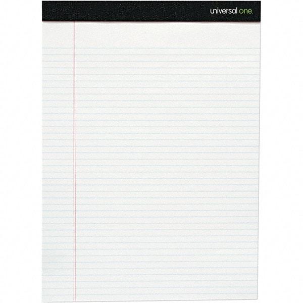 Universal One - 50 Sheet, 8-1/2 x 11-3/4", Legal/Wide (Style) Writing Pad - White - Eagle Tool & Supply
