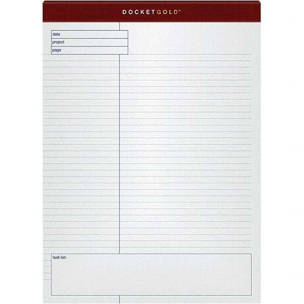 TOPS - 40 Sheet, 8-1/2 x 11-3/4", Legal/Wide (Style) Docket Ruled Pad - White - Eagle Tool & Supply