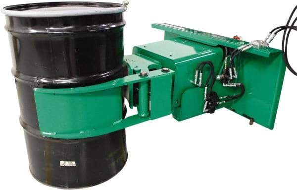 Valley Craft - 2,000 Lb Load Capacity, 30, 55 & 85 Gal Forklift Drum Rotator - For 30 Gal, 55 Gal & 85 Gal Drums - Eagle Tool & Supply