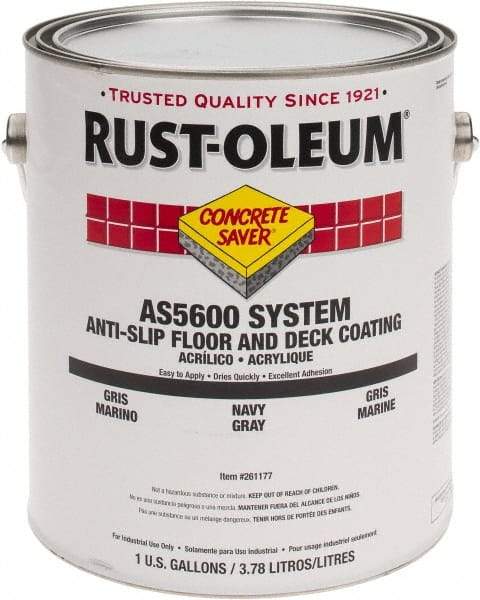 Rust-Oleum - 1 Gal Navy Gray Gloss Finish Antislip Coating - 60 to 70 Sq Ft per Gal, Interior/Exterior - Eagle Tool & Supply